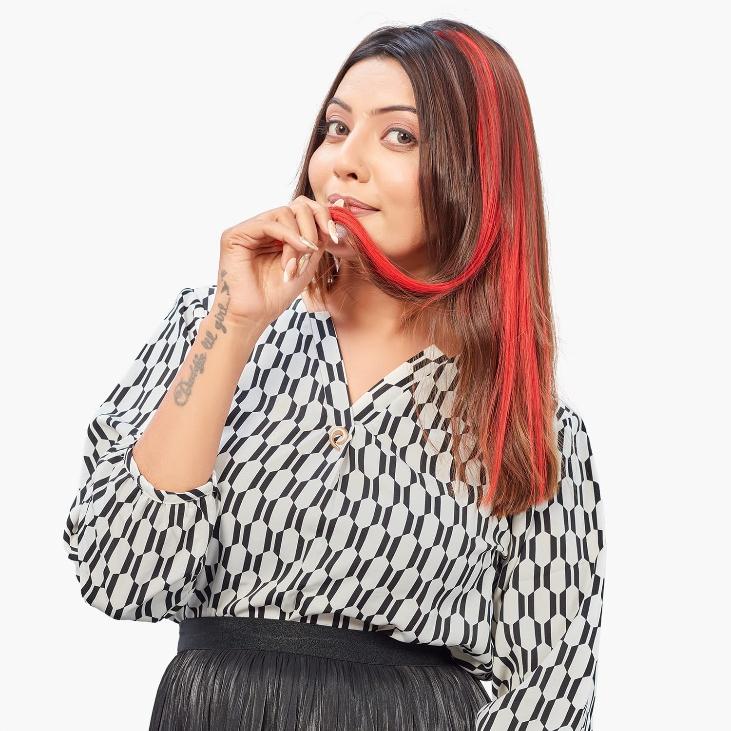 Cool Orange| Clip-in Hair Streaks | Ewa Hair